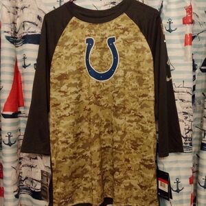 Indianapolis Colts Nike Armed Forces 3/4 Sleeve Shirt Men's Large